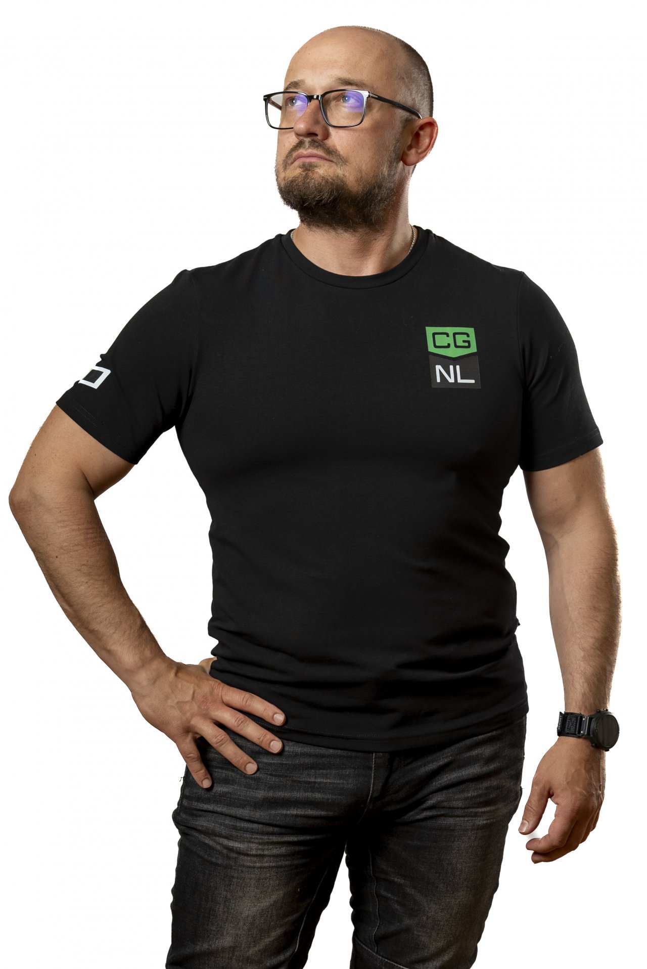 футболка с логотипом CGNL черная